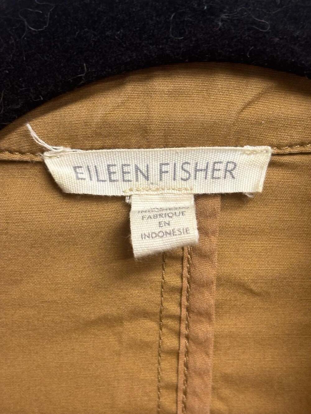 Eileen Fisher Camel Tan Cotton Blazer - Picture 7 of 12